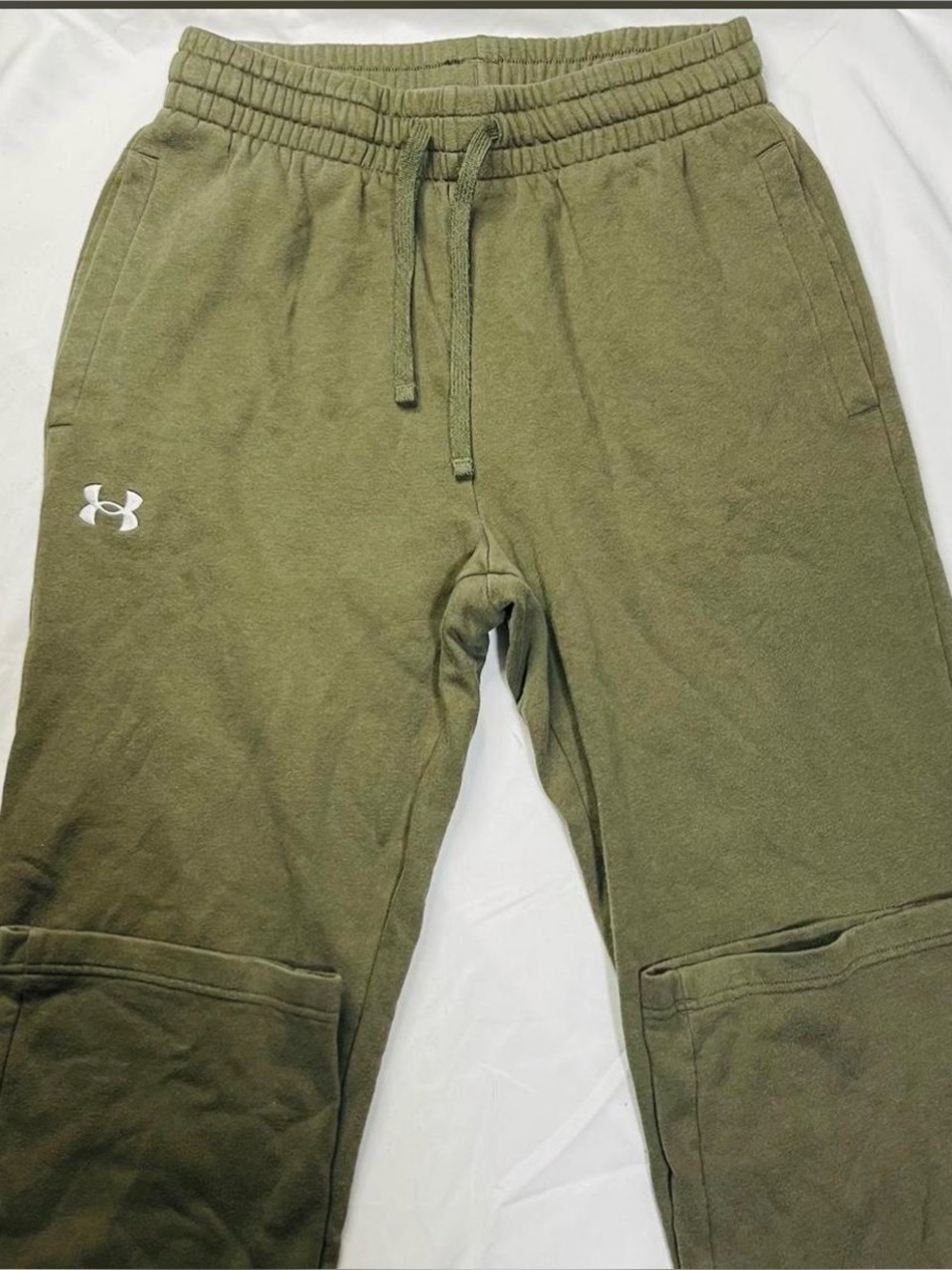Under Armour Kids Olive Fleece Joggers with Drawstring